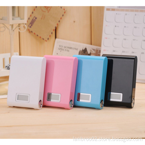 Mobile Power Bank with LCD Display and LED Lighting
